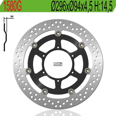 DISCO FRENO ANT. DX-SX NG 1580G HONDA CBR F (1/2/3/4/5/6)(PC35E/PC35F) 600 05/06