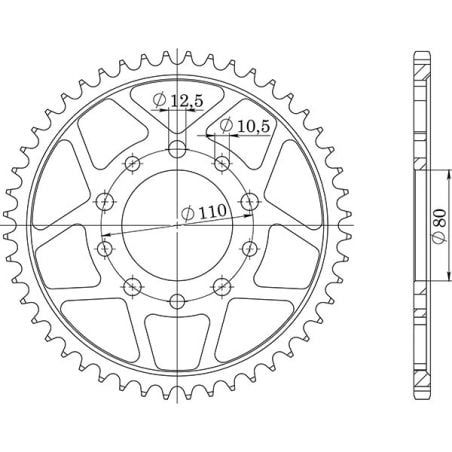 CORONA S AC P530-D43 SGR - SPROCKETS  HONDA CBR F (H/J/K/L) (PC19/PC23) 600 87/90