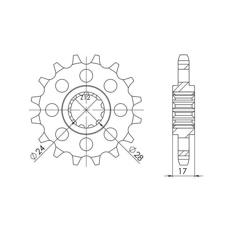 PIGNONE S+2 AC P530-D15 SGR - SPROCKETS  HONDA CBR F (T/V/W) (PC31/PC31A) 600 95/96