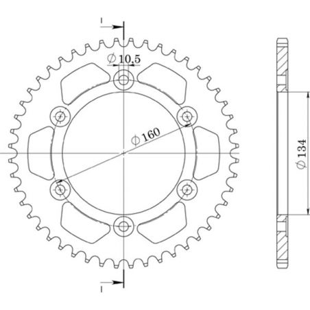 CORONA S AL P525-D46 SGR - SPROCKETS  HONDA CBR FS/FR Sport (FS1/2/FR2)(PC35G) 600 01/02