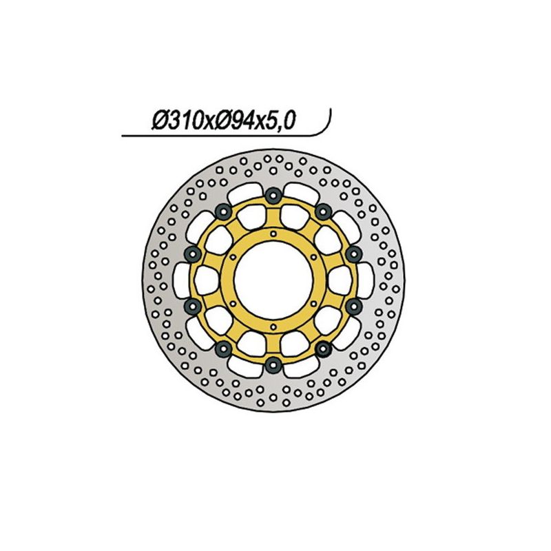 DISCO FRENO ANT. DX-SX NG 788 HONDA CBR RR (PC40A) 600 07/08