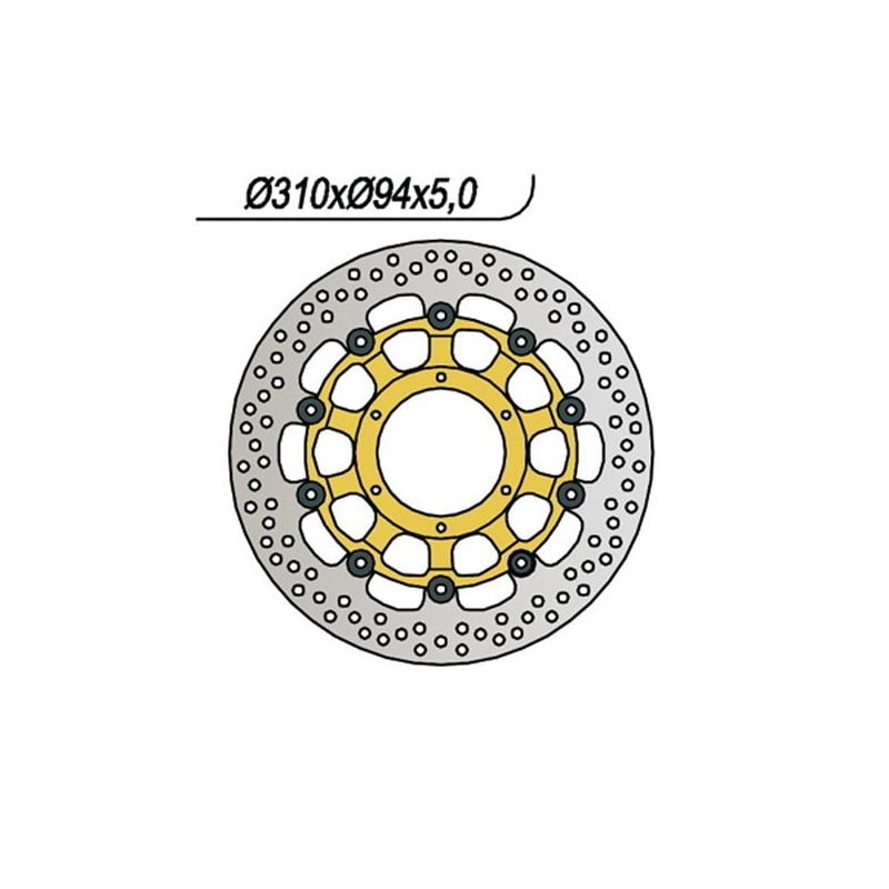DISCO FRENO ANT. DX-SX NG 788 HONDA CBR RR (PC40A) 600 07/08