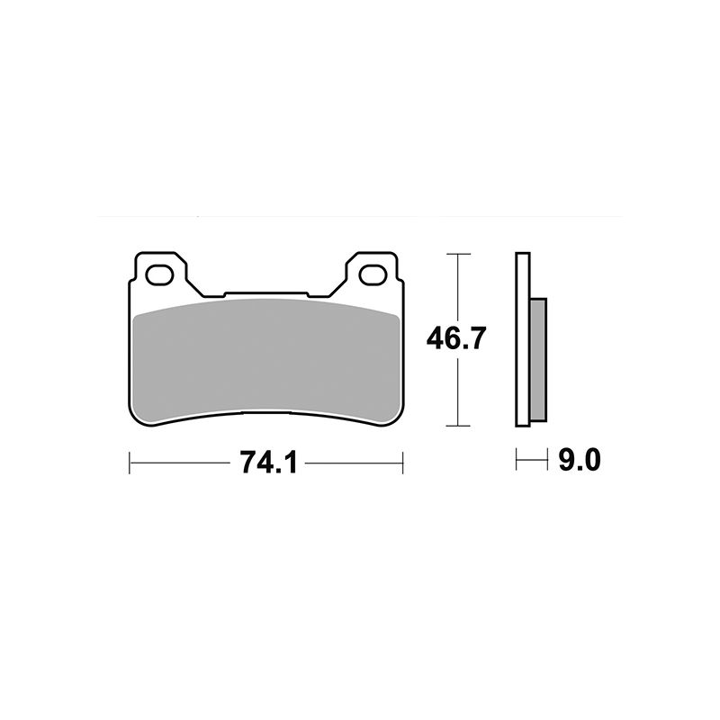 PASTIGLIA FRENO ANT. DX-SX SBS 809DS-2 HONDA CBR RR / ABS (PC40C/PC40E) 600 09/12