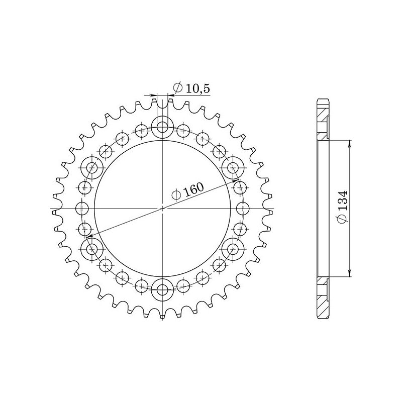 CORONA R AL P520-D41 SGR - SPROCKETS  HONDA CBR RR / ABS (PC40C/PC40E) 600 09/12