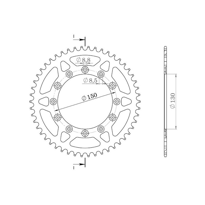 CORONA S AL P520-D41 SGR - SPROCKETS  HONDA XL R / Paris Dakar (PD03) 600 83/87