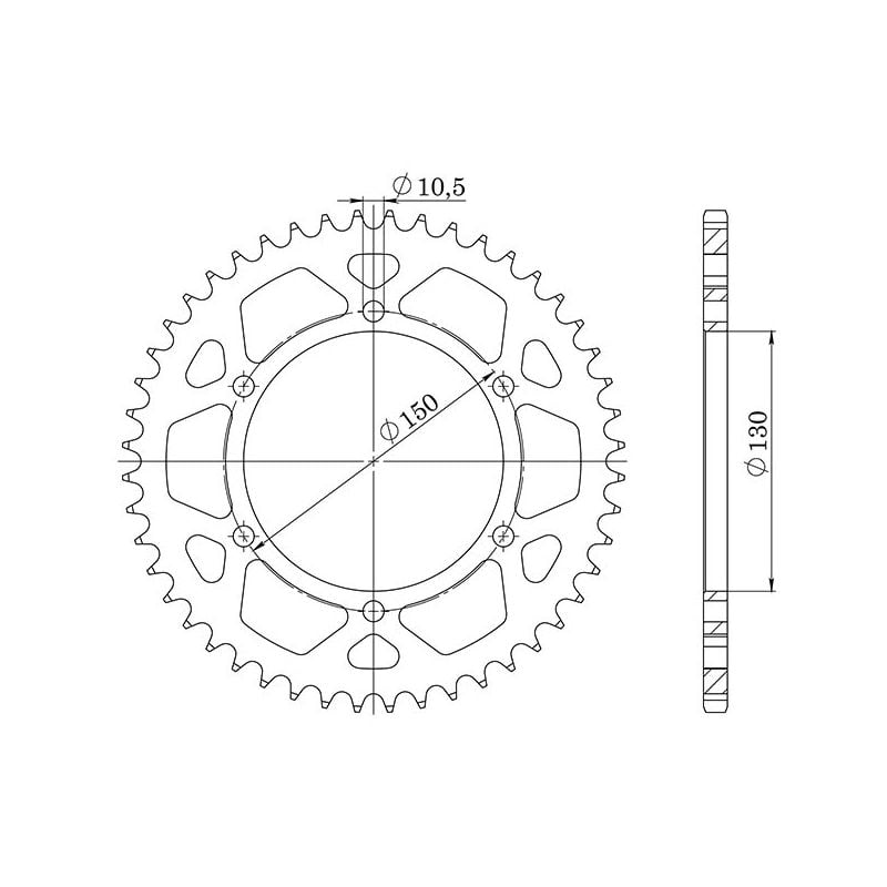 CORONA S AC P525-D47 SGR - SPROCKETS  HONDA XL V Transalp 600 87/88