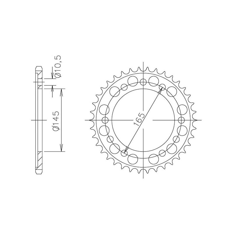 CORONA S AC P525-D44 SGR - SPROCKETS  HONDA NT Hawk GT 650 88/91