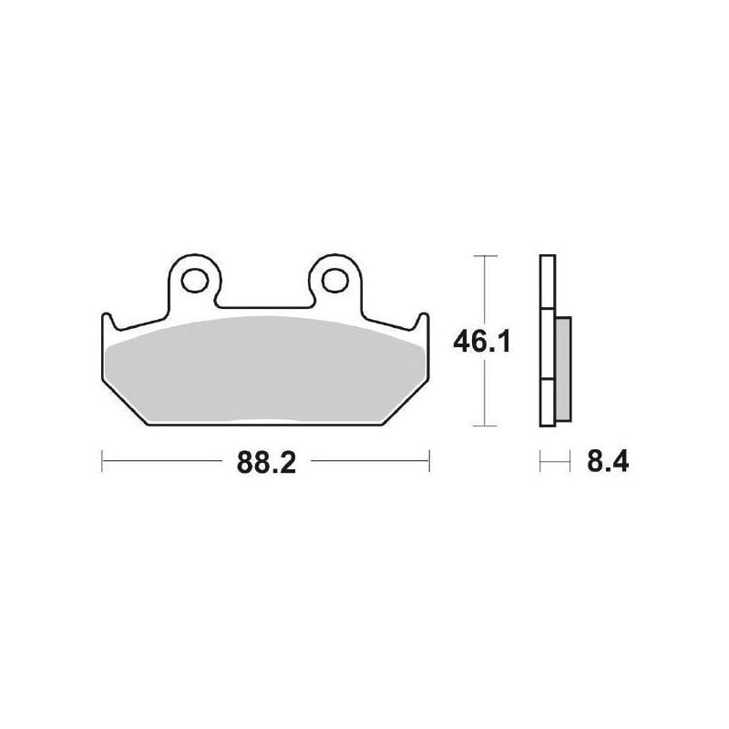 PASTIGLIA FRENO ANT. SBS 600HF HONDA NX Dominator 650 88/92