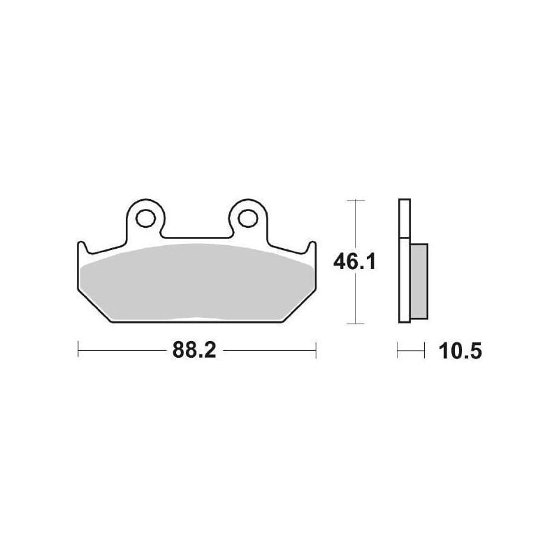 PASTIGLIA FRENO ANT. SBS 647HF HONDA NX Dominator 650 93/96