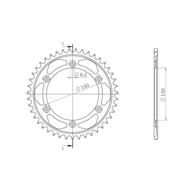 CORONA S AC P530-D40 SGR - SPROCKETS  HONDA CB C Custom 750 80/80