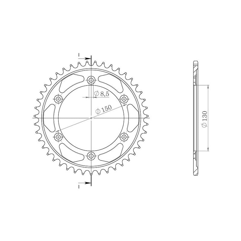 CORONA S AC P530-D40 SGR - SPROCKETS  HONDA CB C Custom 750 80/80