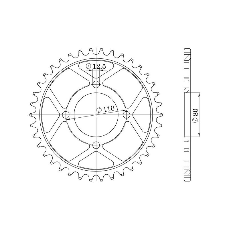 CORONA S AC P630-D43 SGR - SPROCKETS  HONDA CB F Super Sport 750 78/78