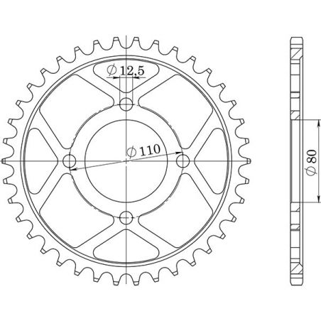 CORONA S AC P630-D43 SGR - SPROCKETS  HONDA CB F Super Sport 750 78/78