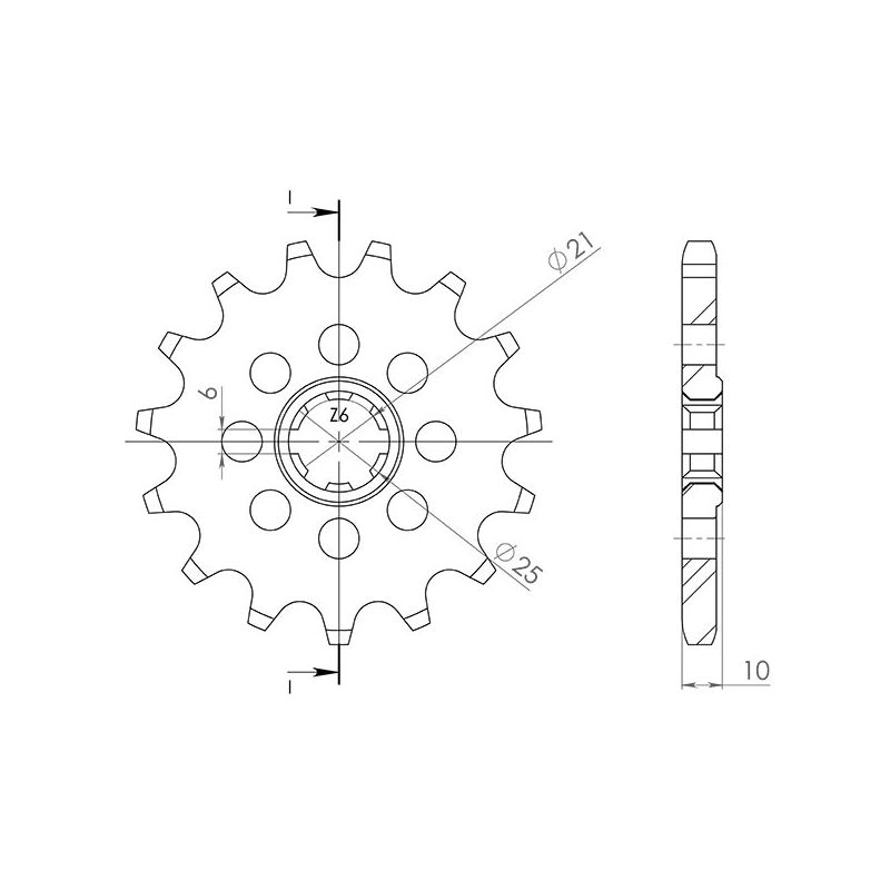 PIGNONE S+2 AC P630-D15 SGR - SPROCKETS  HONDA CB F Super Sport 750 77/77
