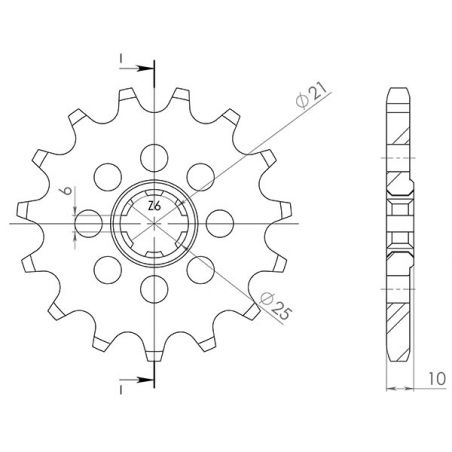 PIGNONE S+2 AC P630-D15 SGR - SPROCKETS  HONDA CB F Super Sport 750 77/77