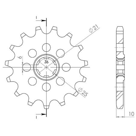 PIGNONE S+2 AC P630-D15 SGR - SPROCKETS  HONDA CB F Super Sport 750 77/77