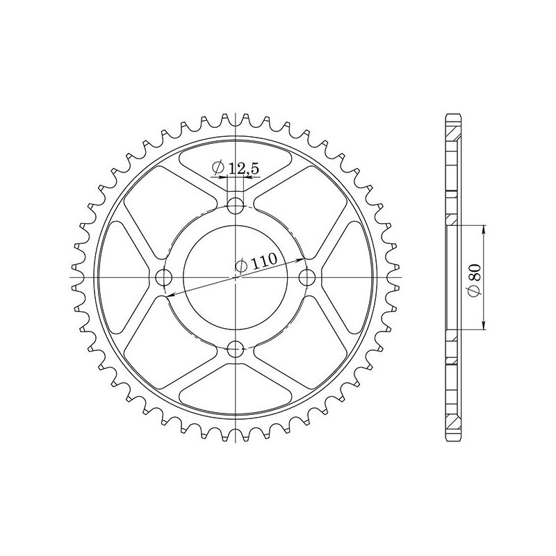 CORONA S AC P530-D48 SGR - SPROCKETS  HONDA CB F Super Sport 750 75/75