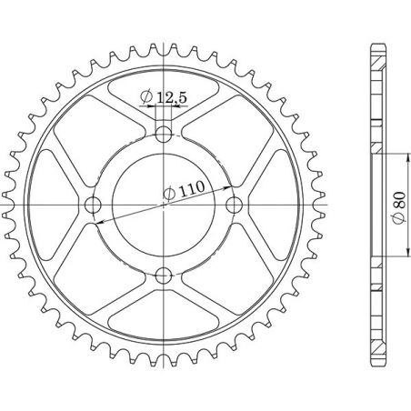 CORONA S AC P530-D48 SGR - SPROCKETS  HONDA CB F Super Sport 750 75/75