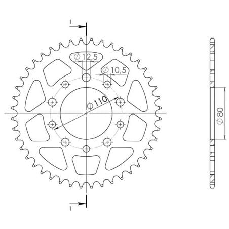 CORONA S AL P525-D40 SGR - SPROCKETS  HONDA CB F2 Seven Fifty 750 92/03