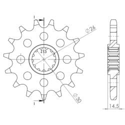 PIGNONE S AC P630-D15 SGR - SPROCKETS  HONDA CB K Four Limited 750 79/79