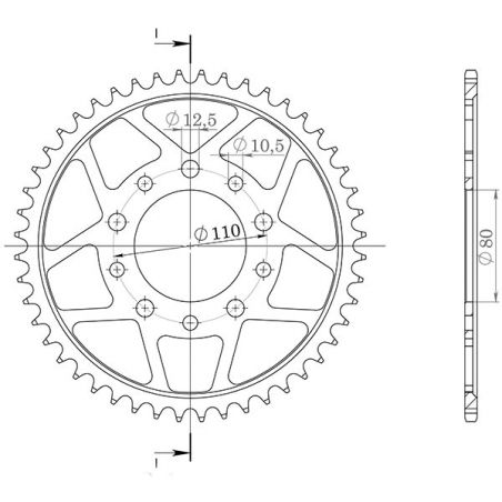 CORONA S+2 AC P530-D48 SGR - SPROCKETS  HONDA CB SC Nighthawk (RC012) 750 82/83