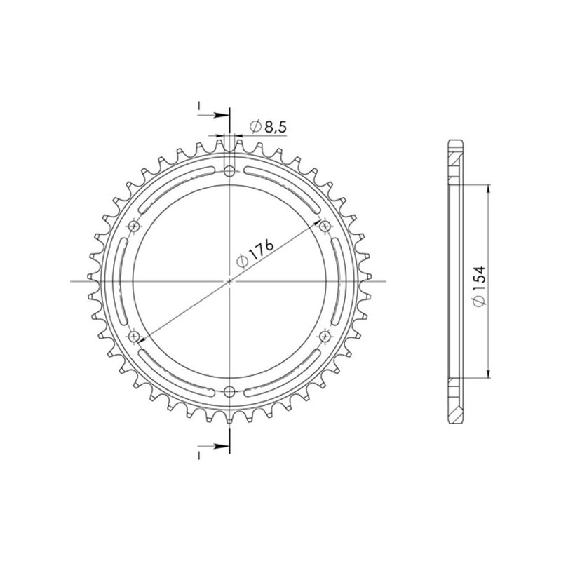 CORONA S AL P530-D43 SGR - SPROCKETS  HONDA VFR F (RC24/RC24II/RC36/RC36II) 750 90/97