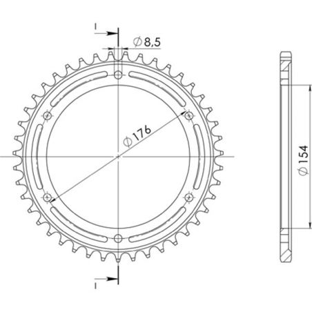 CORONA S AL P530-D43 SGR - SPROCKETS  HONDA VFR F (RC24/RC24II/RC36/RC36II) 750 90/97