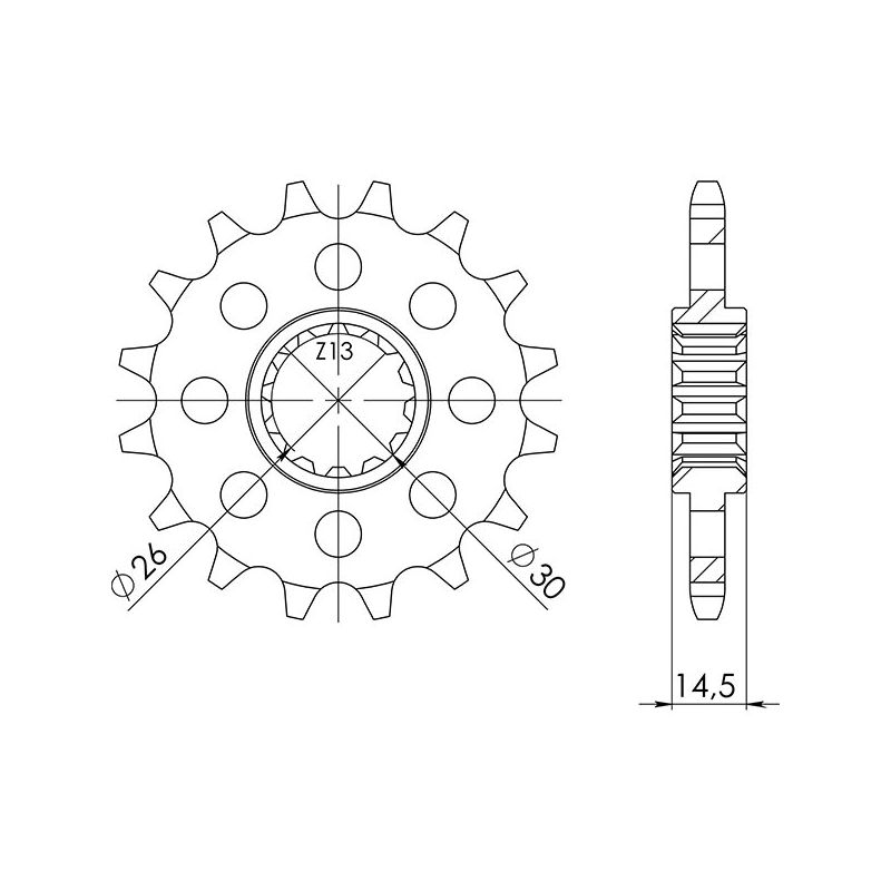 PIGNONE S AC P525-D16 SGR - SPROCKETS  HONDA VFR F (RC93) 800 17/19