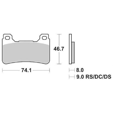 PASTIGLIA FRENO ANT. DX-SX SBS 809DS-1 HONDA VFR X Cross Runner 800 15/16