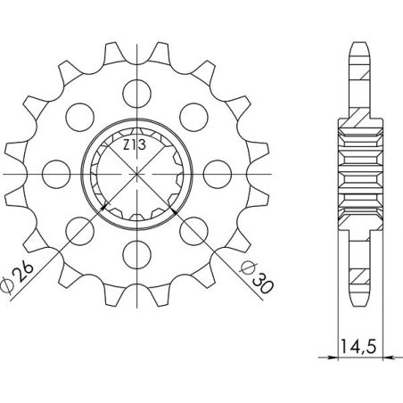 PIGNONE S+2 AC P525-D16 SGR - SPROCKETS  HONDA VFR X Cross Runner 800 15/19