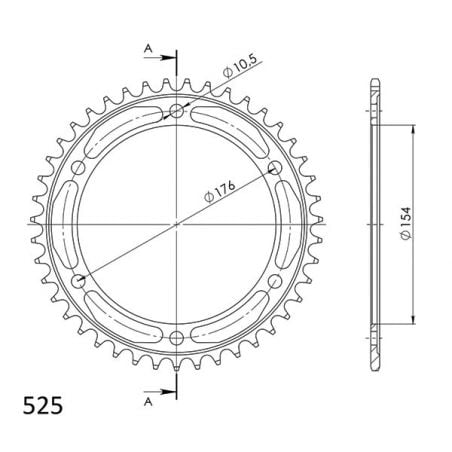 CORONA S AC P525-D43 SGR - SPROCKETS  HONDA VFR X Cross Runner 800 15/19