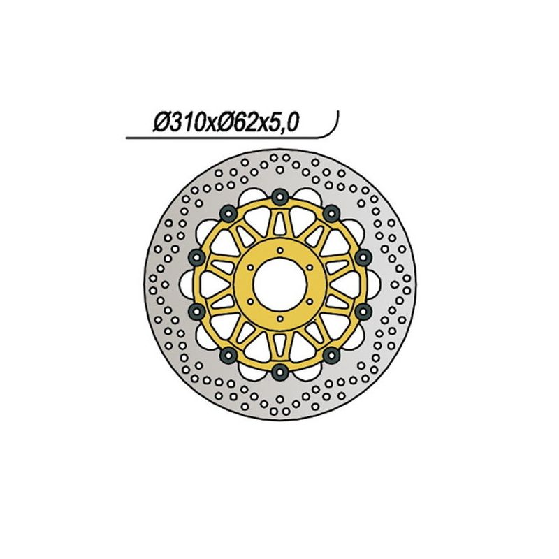 DISCO FRENO ANT. DX-SX NG 751 HONDA CBR RR Fireblade 919 98/99