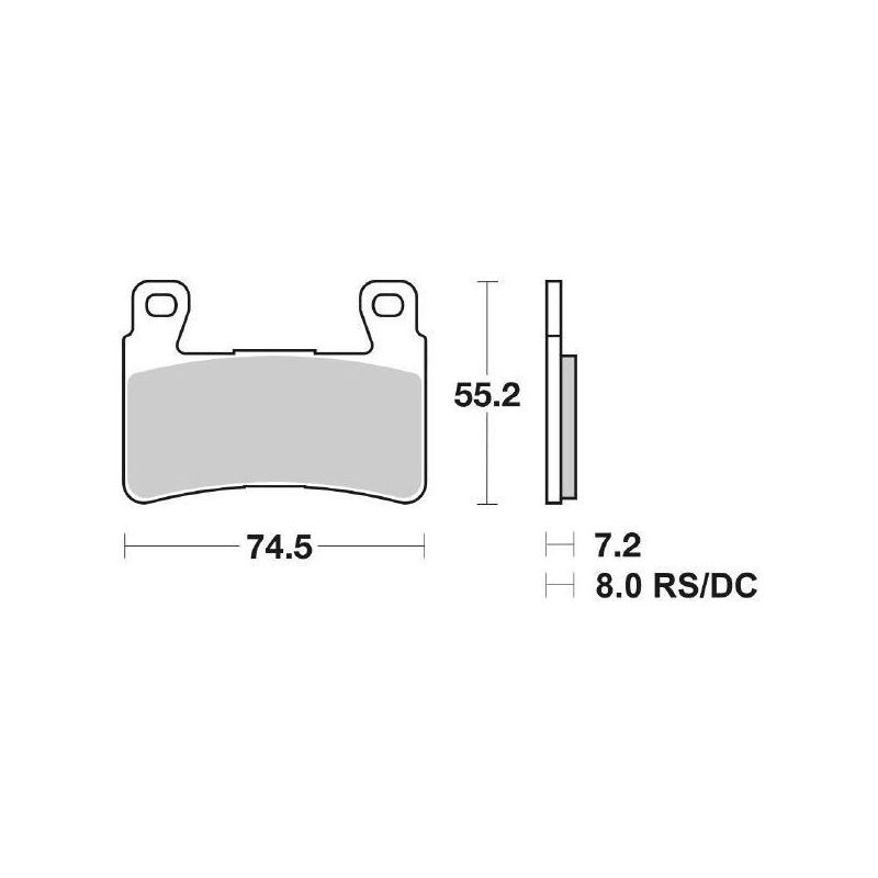 PASTIGLIA FRENO ANT. DX-SX SBS 734HS HONDA CBR RR Fireblade 929 00/01