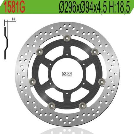 DISCO FRENO ANT. DX-SX NG 1581G HONDA CBF Abs 1000 06/10