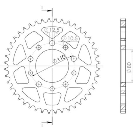 CORONA S+2 AL P530-D43 SGR - SPROCKETS  HONDA CBF F 1000 10/14