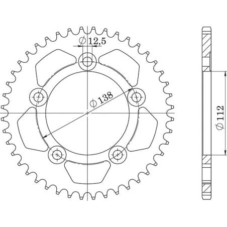 CORONA S+2 AC P530-D43 SGR - SPROCKETS  HONDA CBF F 1000 10/14
