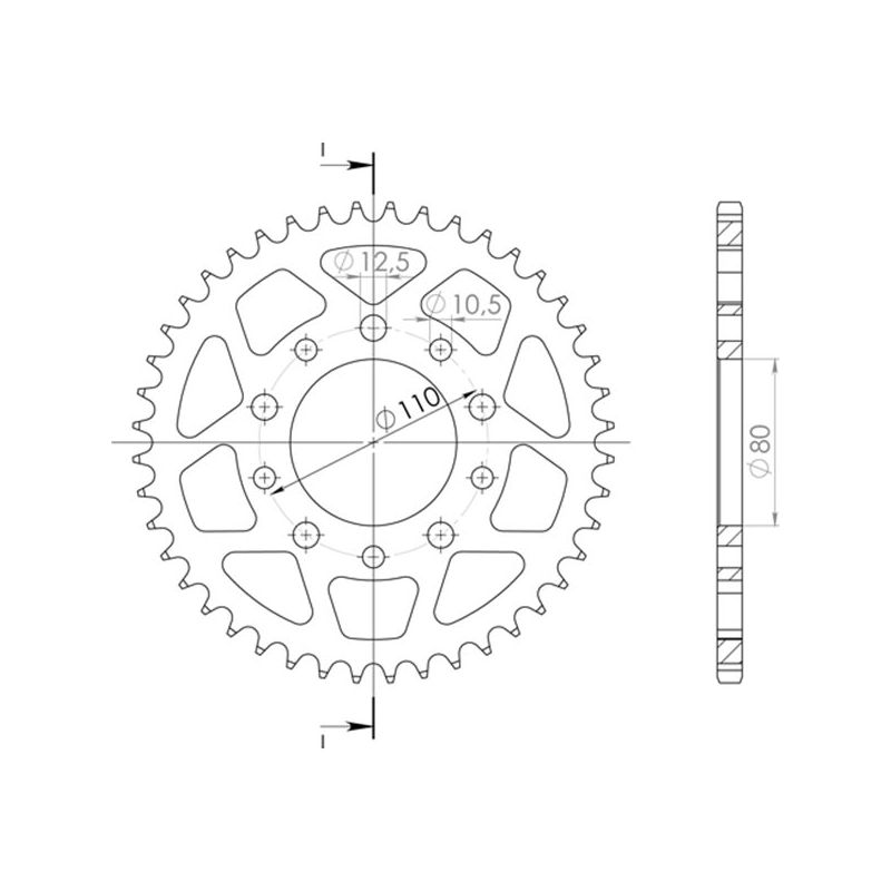 CORONA S AL P530-D41 SGR - SPROCKETS  HONDA CBF FT ABS 1000 10/12