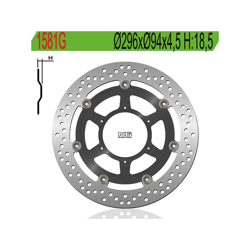 DISCO FRENO ANT. DX-SX NG 1581G HONDA CBF T ABS 1000 07/10