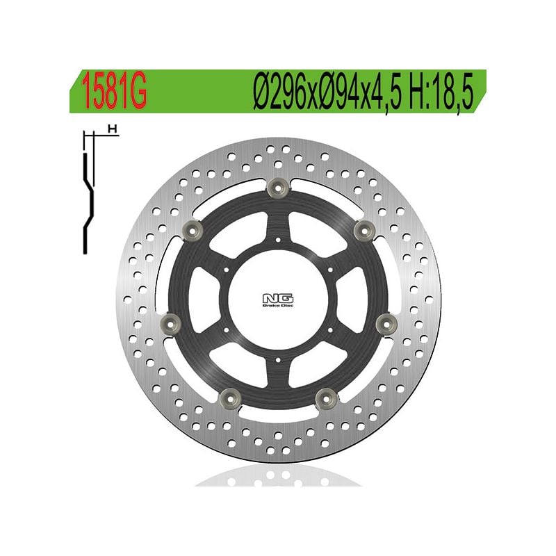 DISCO FRENO ANT. DX-SX NG 1581G HONDA CBF T ABS 1000 07/10