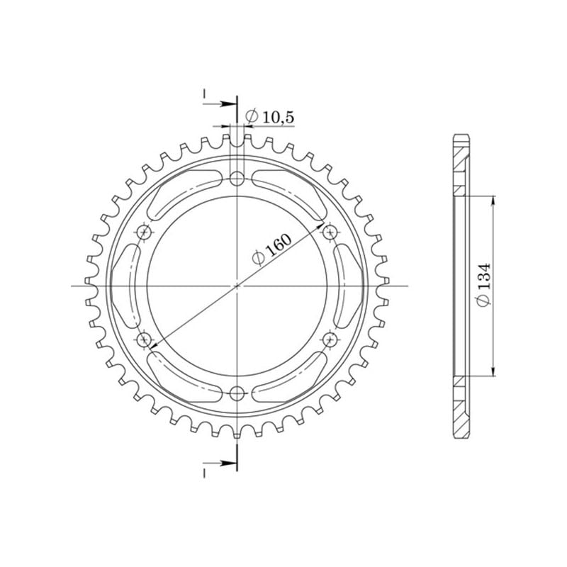 CORONA S+2 AL P530-D42 SGR - SPROCKETS  HONDA CBR RR Fireblade (SC57) 1000 04/05