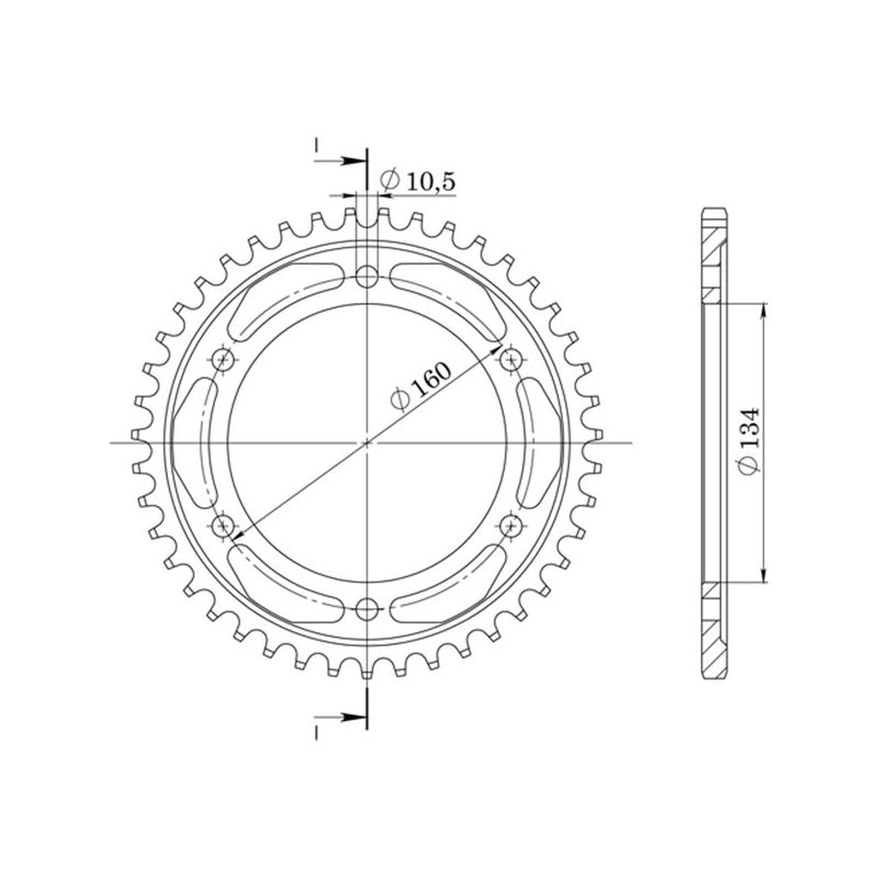 CORONA S+2 AL P530-D44 SGR - SPROCKETS  HONDA CBR RR Fireblade ABS (SC59C) 1000 10/16