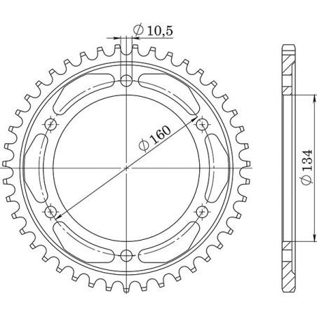 CORONA S+2 AC P530-D44 SGR - SPROCKETS  HONDA CBR RR Fireblade SP ABS (SC59G) 1000 14/16
