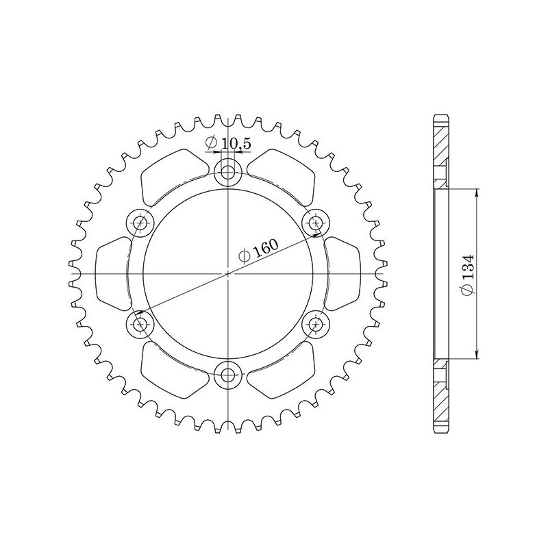 CORONA S AC P525-D43 SGR - SPROCKETS  HONDA CBR RR Fireblade SP2 (SC77C) 1000 17/19