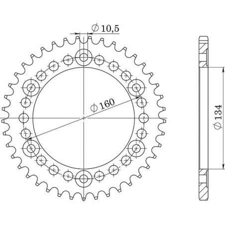 CORONA R+2 AL P520-D45 SGR - SPROCKETS  HONDA CBR RR-R Fireblade 1000 21/21