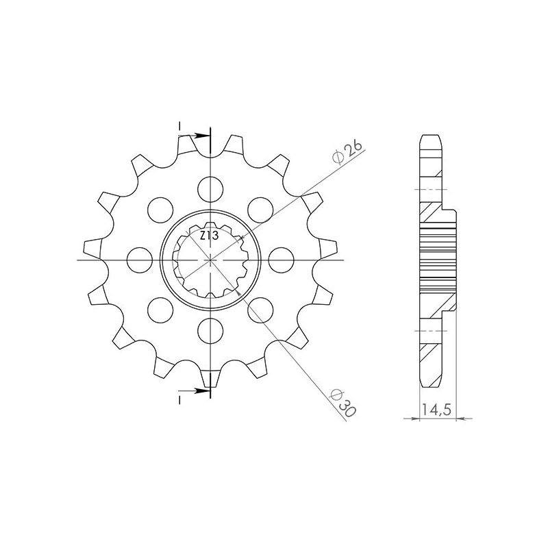 PIGNONE S+2 AC P630-D15 SGR - SPROCKETS  HONDA CBX (6 cil.) (CB1) 1000 78/79