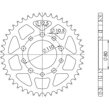 CORONA S AC P525-D42 SGR - SPROCKETS  HONDA CRF L Africa Twin 1000 16/19