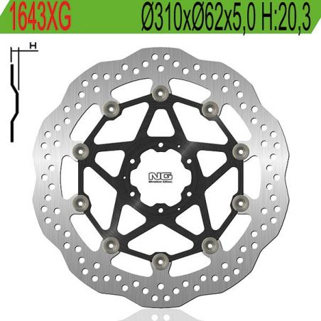 DISCO FRENO ANT. DX-SX NG 1643XG HONDA CRF L Africa Twin 1000 16/19