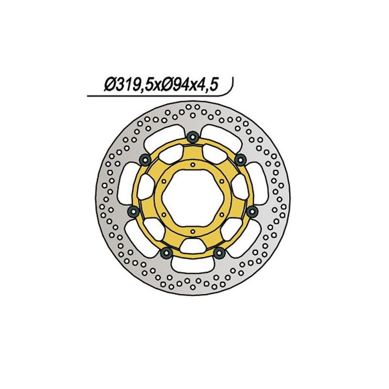 DISCO FRENO ANT. DX-SX NG 1015 HONDA VTR SP1 - VTR SP2 - RC51 (SC45) 1000 00/06