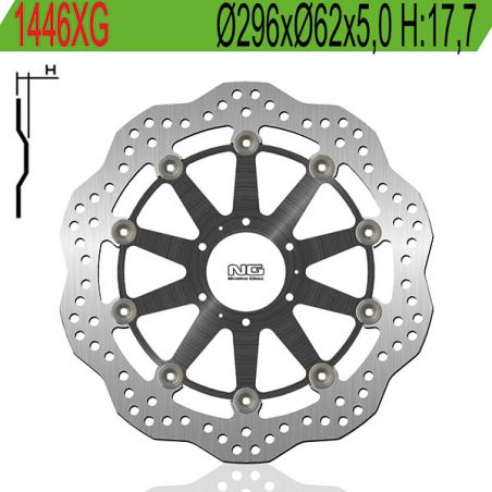 DISCO FRENO ANT. NG 1446XG HONDA XLV Varadero Abs (SD02) 1000 04/11