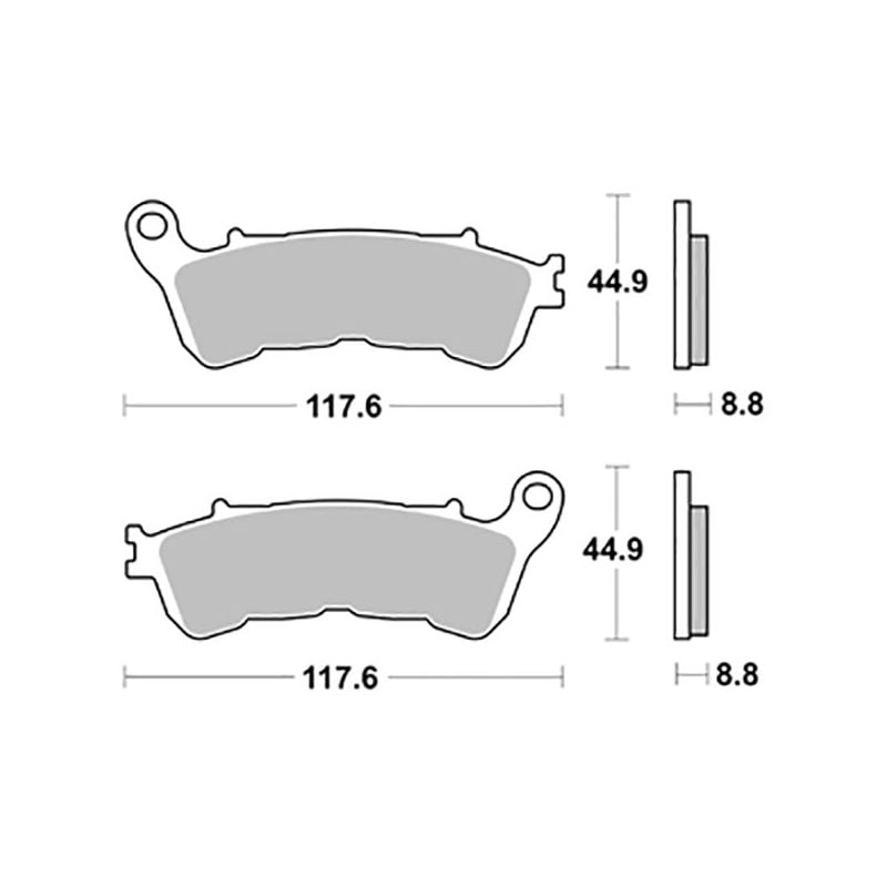 PASTIGLIA FRENO ANT. DX-SX SBS 192HM HONDA CB A AC/AD ABS 1100 13/13
